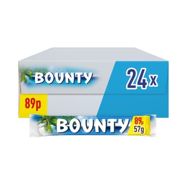 Bounty Coconut Milk Chocolate Bar - 24 x 57g Bars