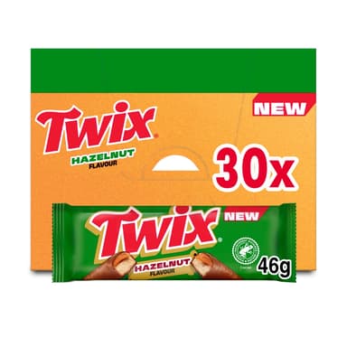 Twix Hazelnut Milk Chocolate Bar - 30 x 46g Bars