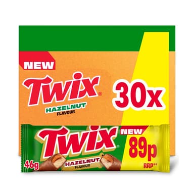 Twix Hazelnut Milk Chocolate Bar - 30 x 46g PMP Bars