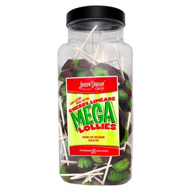 Dobsons Cherry Limeade Mega Lollies - 1 x 1.9kg Jar