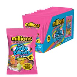 Millions Mini Jelly Babies Sour Mix Bag 100g £1 PMP