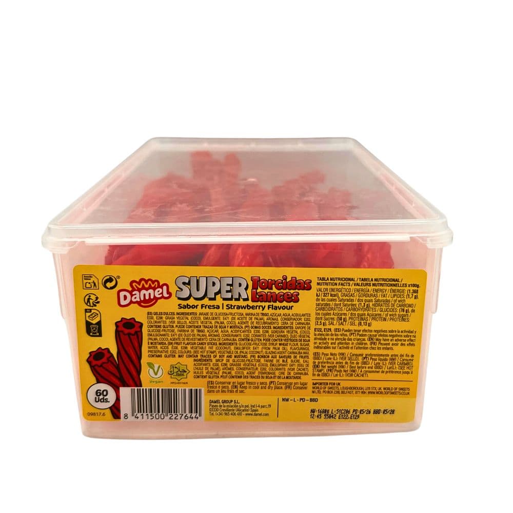 Damel Super Strawberry Lances Tub 1.68kg