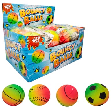 Wizz Toys Rainbow Bouncy Balls 24 Balls