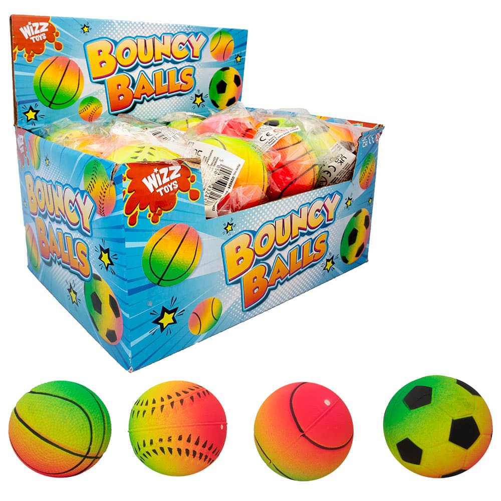 Wizz Toys Rainbow Bouncy Balls 24 Balls