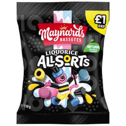 Maynards Bassetts Liquorice Allsorts Candy 110g £1 PMP