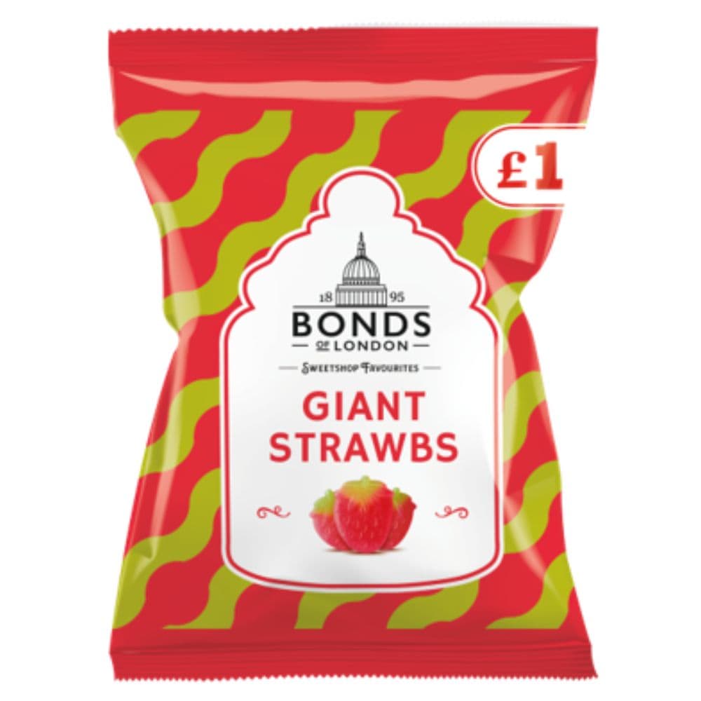 Bonds Giant Strawbs Bags 130g £1 PMP
