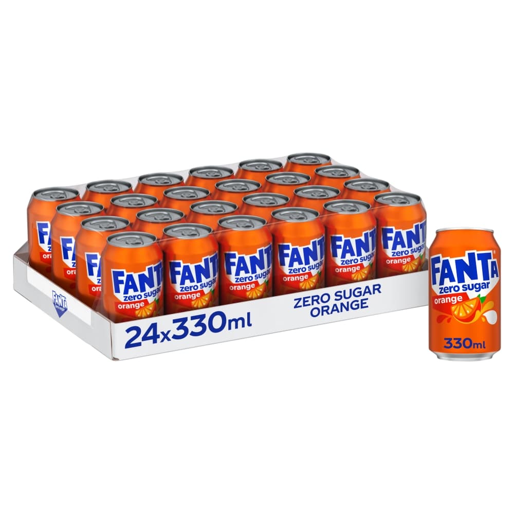 Fanta Orange Zero Can 330ml 24 Pack