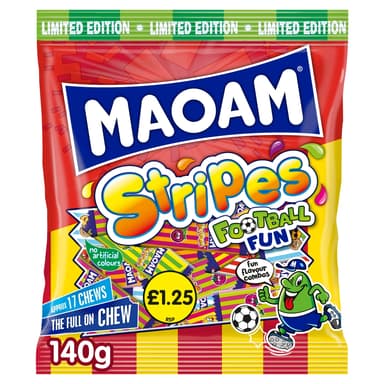 Maoam Limited Edition Football Fun Stripes - 14 x 140g Bags