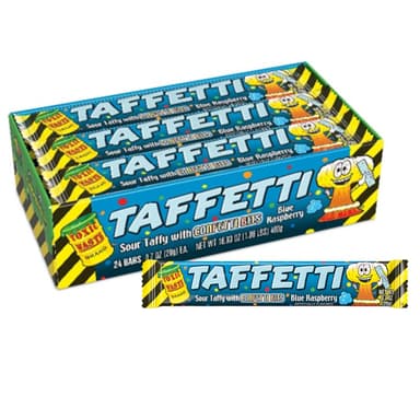 Toxic Waste Tafetti Blue Raspberry Chew Bar - 24 x 20g Bars