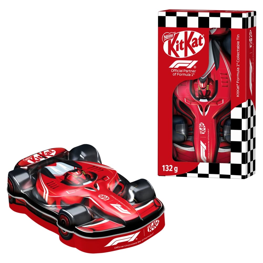 KitKat F1 Milk Chocolate Collectable Tin Car 132g