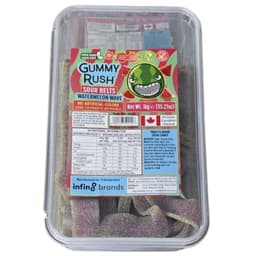 Gummy Rush Watermelon Wave Sour Belts Tub 1kg