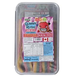 Gummy Rush Berry Bonanza Sour Belts Tub 1kg