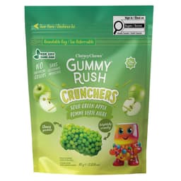 Gummy Rush Crunchers Sour Apple Flavour Pouch 80g