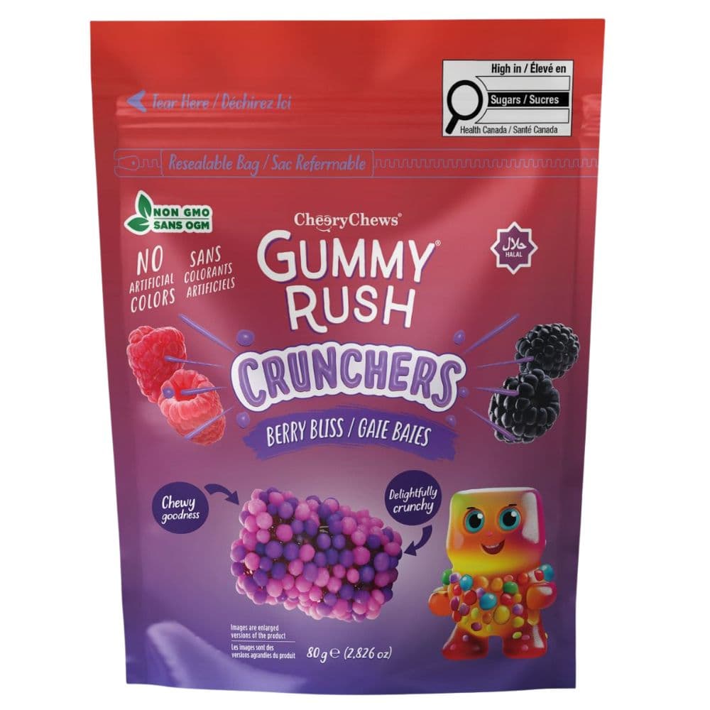 Gummy Rush Crunchers Berry Bliss Flavour Pouch 80g