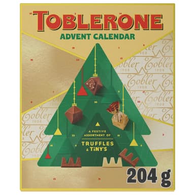 Toblerone Chocolate Truffles & Tiny's Christmas Advent Calendar - 1 x 204g Box