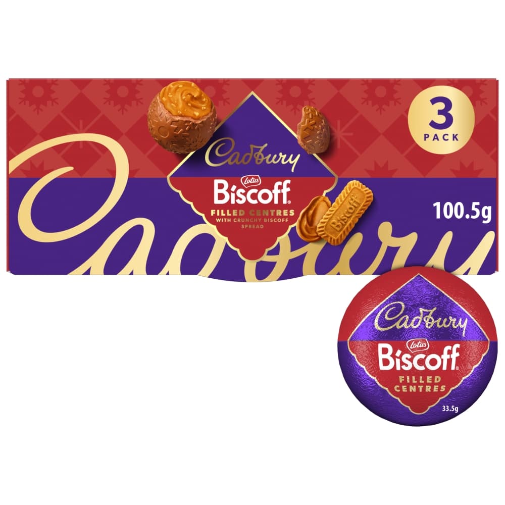 Cadbury Biscoff Filled Centres 3 Pack 100.5g