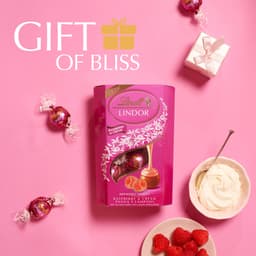 Lindt Lindor Raspberry & Cream Chocolate Truffles Box 200g