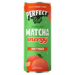 Perfect Ted Sparkling Matcha Energy Juicy Peach Can 250ml