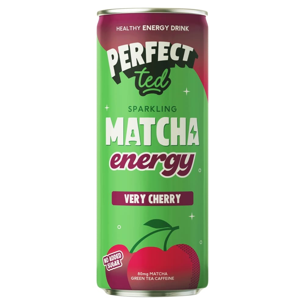 Perfect Ted Sparkling Matcha Energy Very Cherry Can 250ml