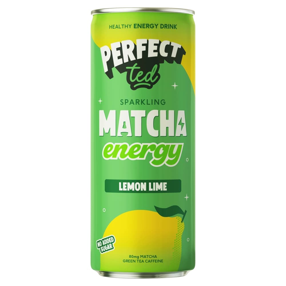 Perfect Ted Sparkling Matcha Energy Lemon Lime Can 250ml