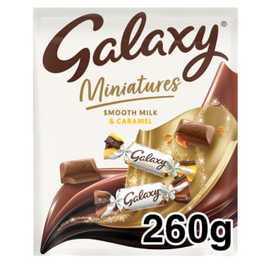 Galaxy Mini Caramel & Milk Chocolate Bars - 1 x 260g Pouch