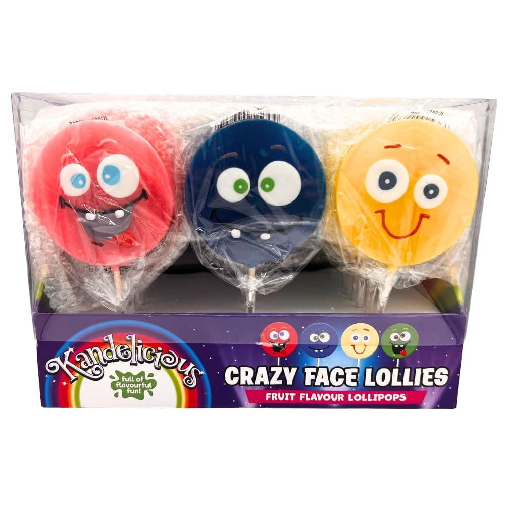 Kandelicious Crazy Face Lollipop 125g
