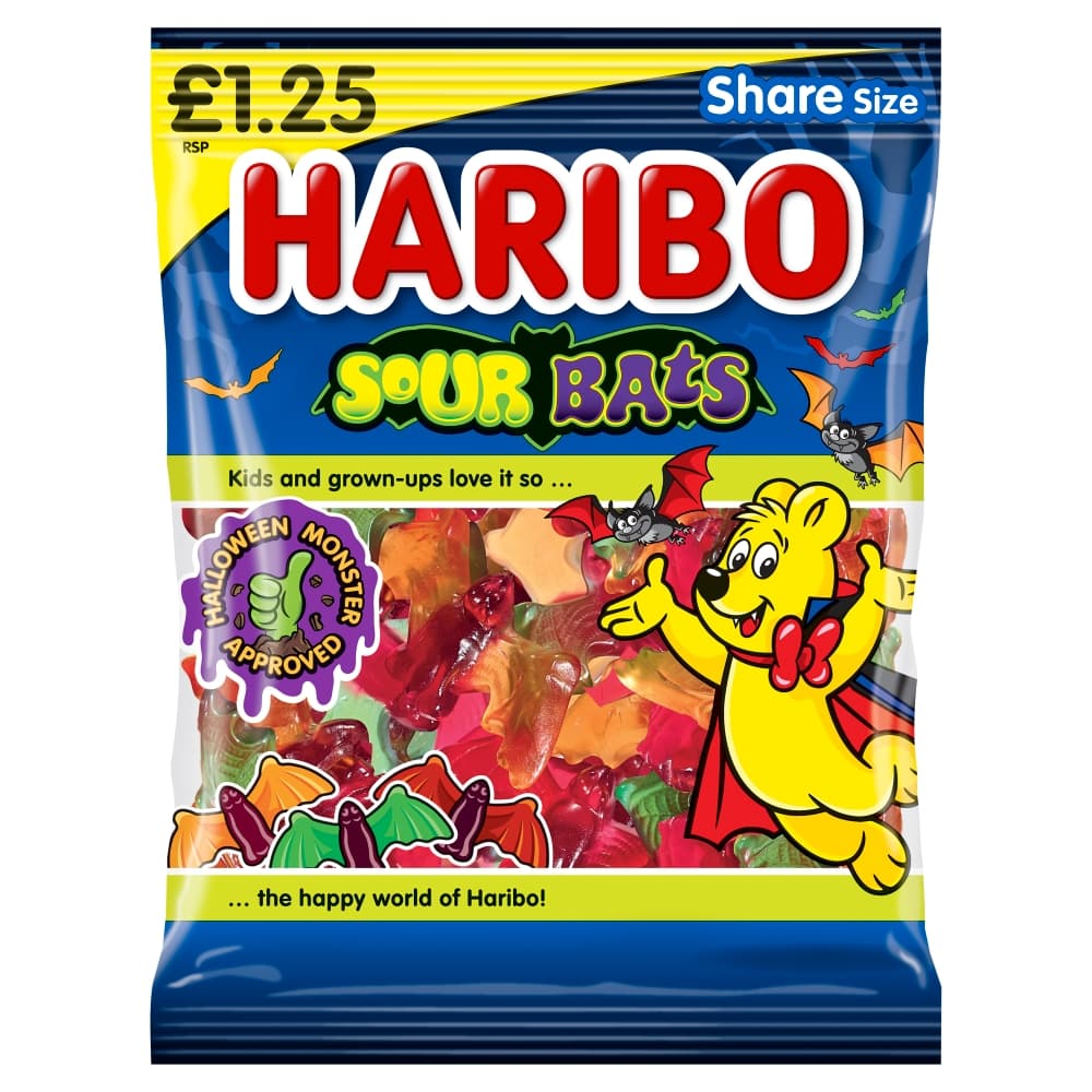 Haribo Sour Bats Bag 140g £1.25 PMP