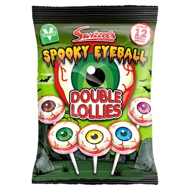 Swizzels Spooky Eyeball Double Lollies - 12 x 130g Bags
