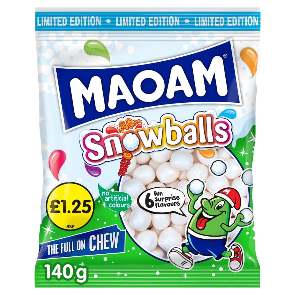 Maoam Limited Edition Snowballs Bag 140g £1.25 PMP