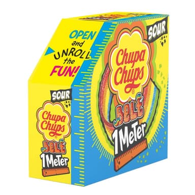 Chupa Chups Sour Belt 1 Metre - 12 x 55g Boxes