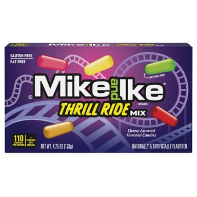 Mike & Ike Thrill Ride Mix - 12 x 120g Boxes