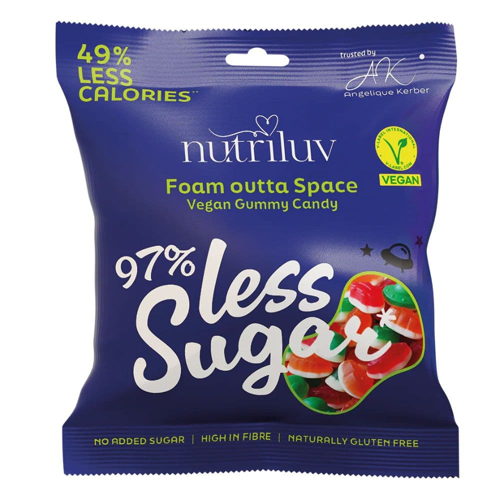 Nutriluv Less Sugar Foam Outta Space Vegan Gummy Candy Bag 50g