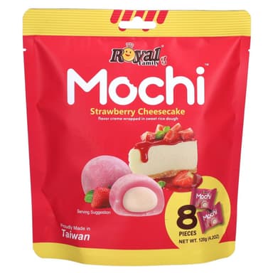 Royal Family Mochi Strawberry Cheesecake Flavour - 12 x 120g Pouches