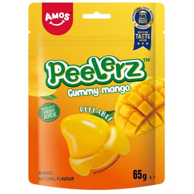 Amos Peelerz Gummy Mango Flavour - 12 x 65g Pouches