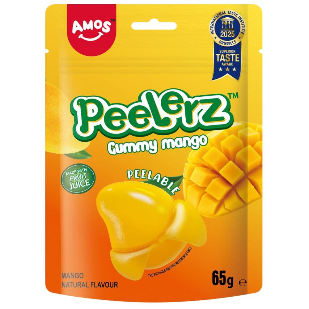 Amos Peelerz Gummy Mango Flavour Pouch 65g