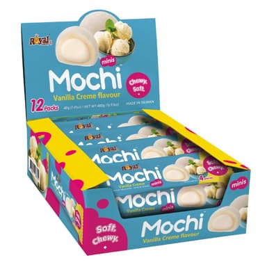 Royal Family Mochi Minis Vanilla Creme Flavour - 12 x 40g Packs