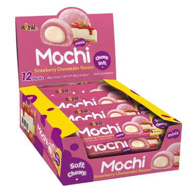 Royal Family Mochi Strawberry Cheesecake Flavour - 12 x 40g Packs