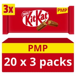 KitKat 4 Finger Milk Chocolate Bar 3 Pack Multipack 124.5g PMP £1.65