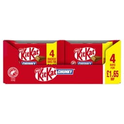 KitKat Chunky Snacksize Chocolate Bars 4 Pack Multipack 128g PMP £1.65