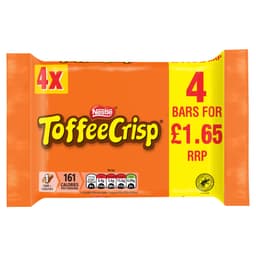 Toffee Crisp Bar 4 Pack Multipack 124g PMP £1.65