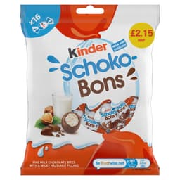 Kinder 16 Schoko-Bons 100g Bag £2.15 PMP