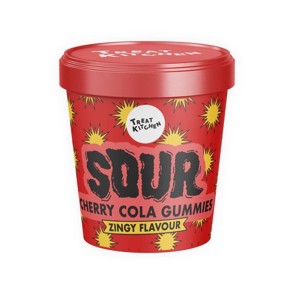 Treat Kitchen Sour Cherry Cola Gummies  Tub 90g