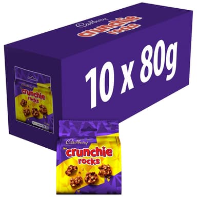 Cadbury Crunchie Rocks - 10 x 80g Bags