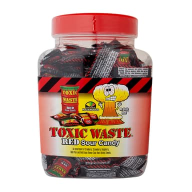 Toxic Waste Red Sour Candy - 1 x 1kg Jar
