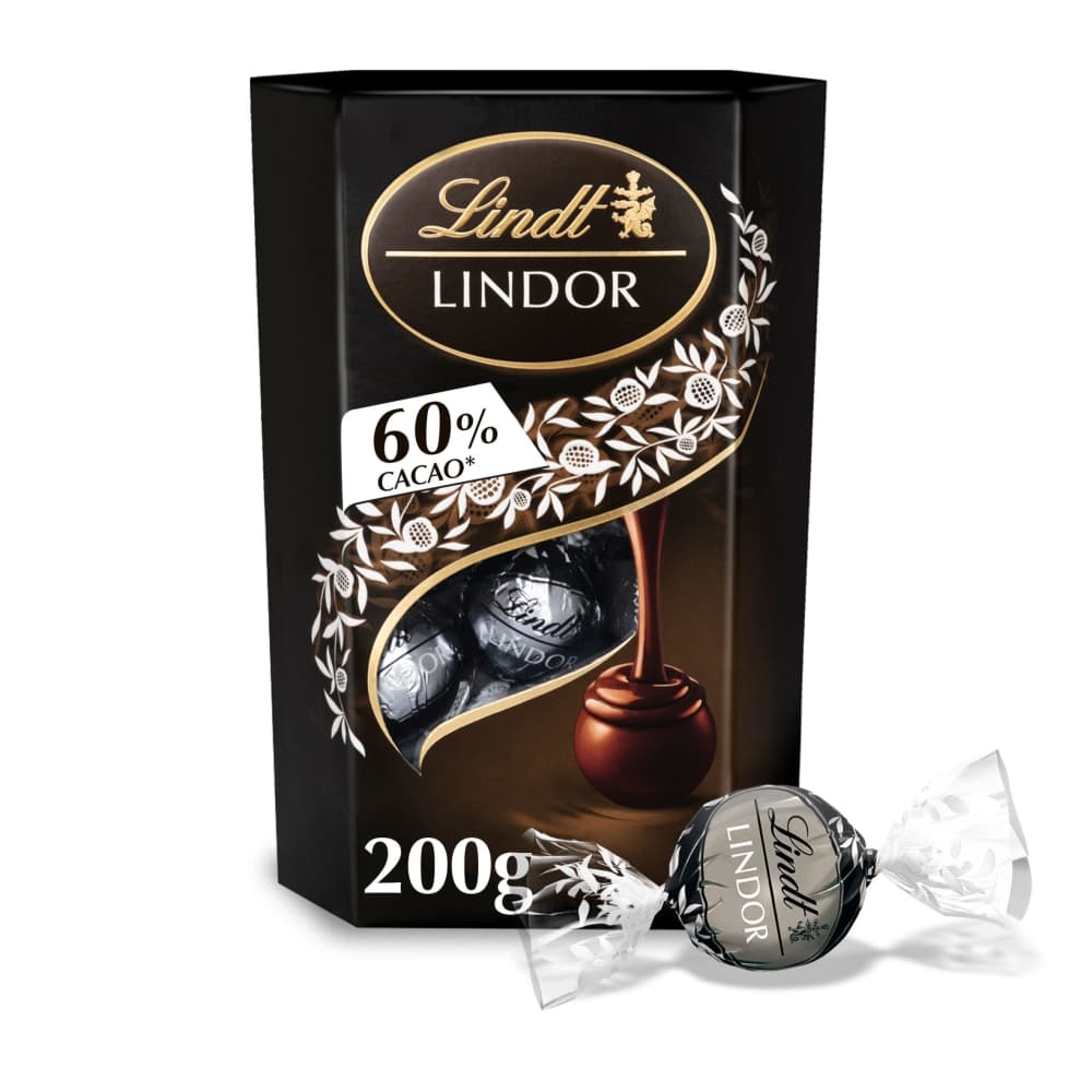 Lindt Lindor Extra Dark Chocolate Truffles Box 200g