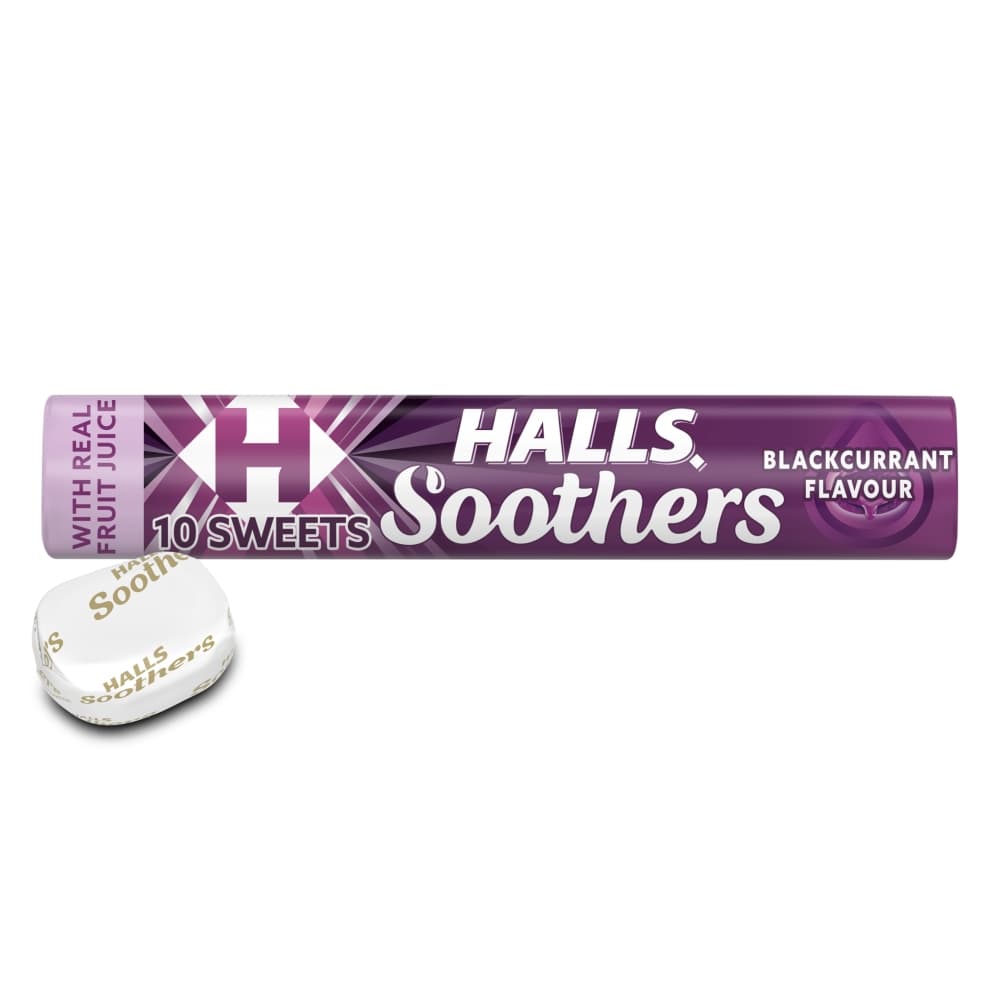 Halls Soothers Blackcurrant Lozenge Roll 45g