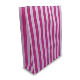 Large Pink Candy Stripe Paper Bags
