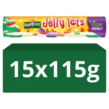 Rowntree’s Jelly Tots Sweets Giant Tube - 15 x 115g Tubes