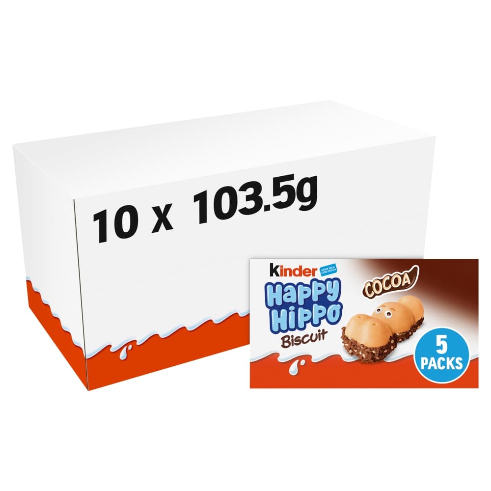 Kinder Happy Hippo Chocolate Cream Biscuits Multipack 103.5g