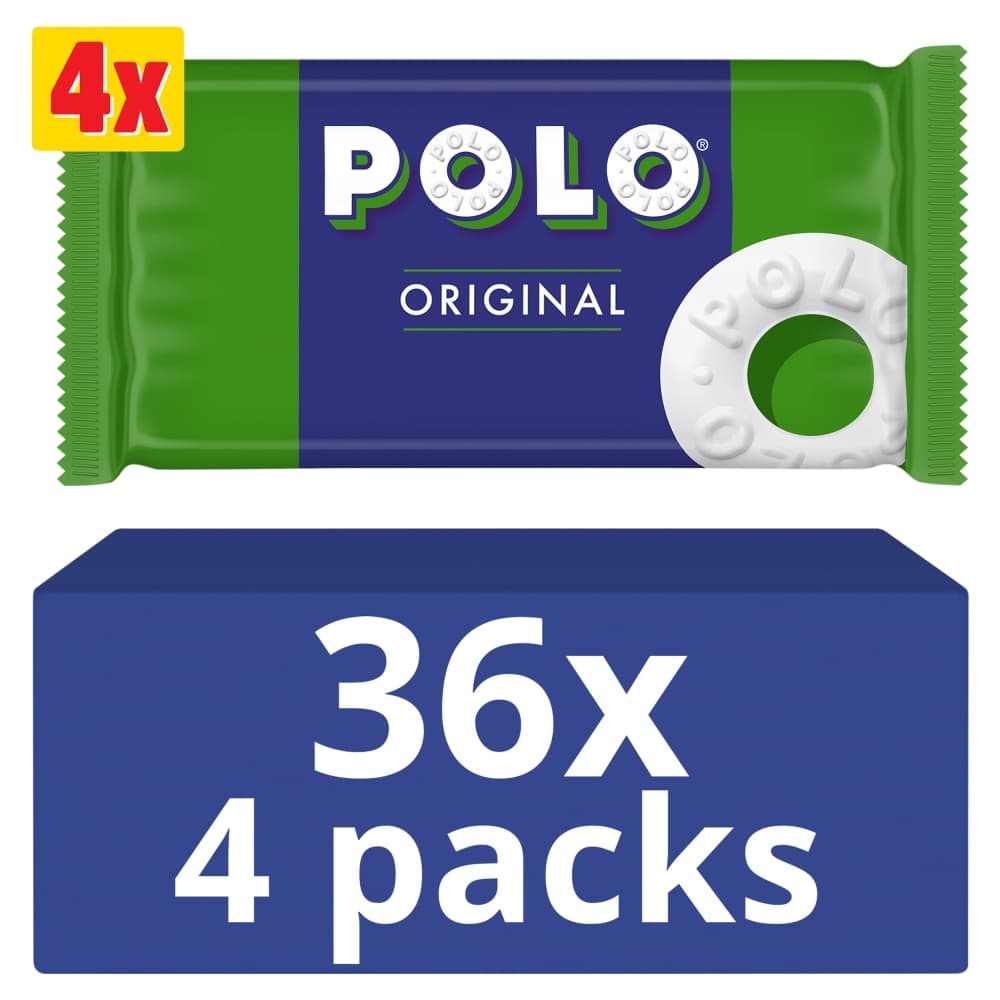 Polo Original Mint Tube Multipack 4 Pack 34g